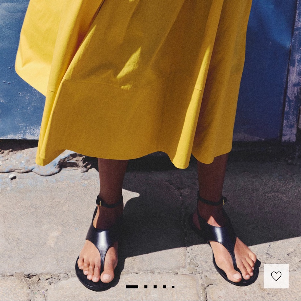 Mango Black Minimalist Sandals